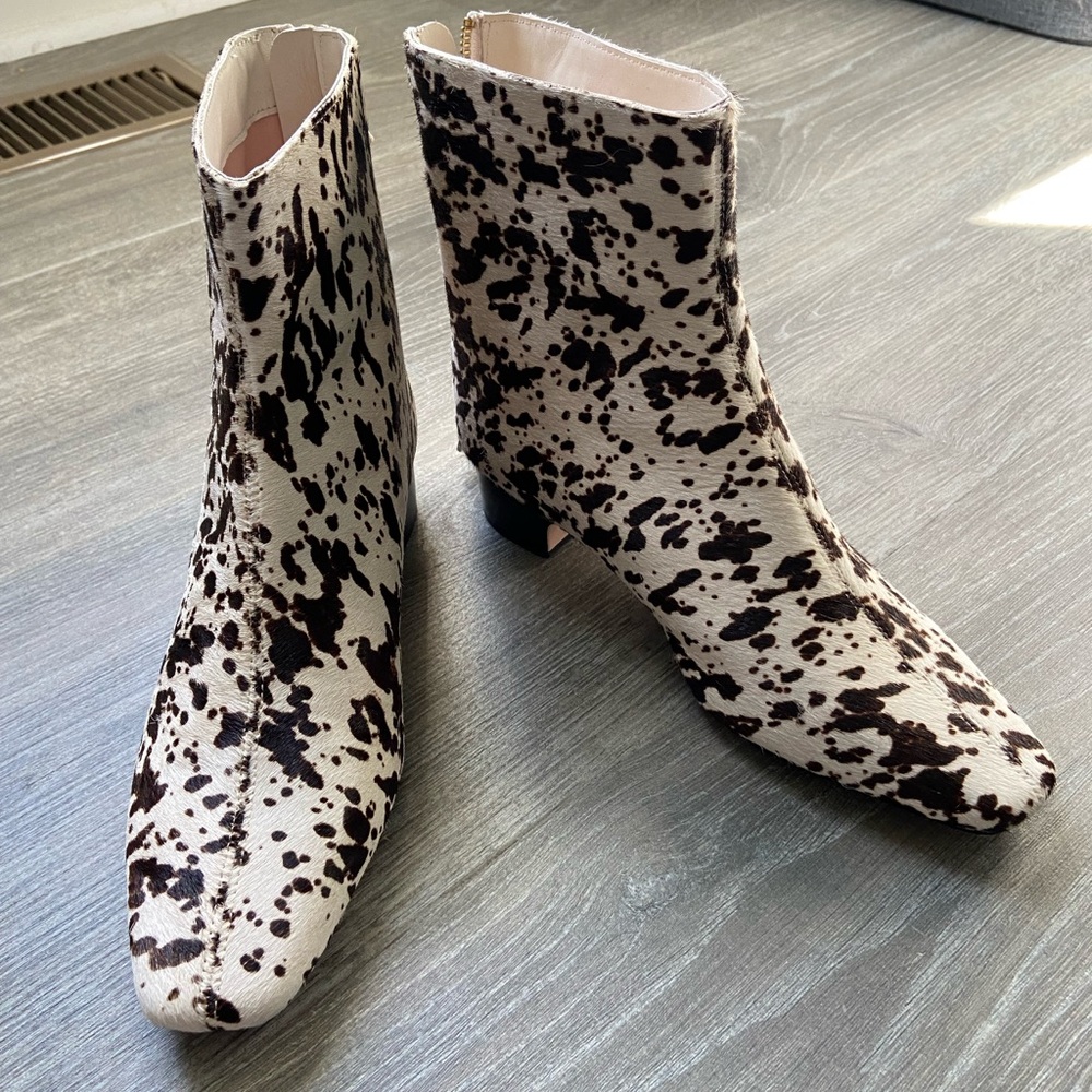 NIB J. Crew Roxie Back Zip Ankle Boot in Snow Pony, BJ873, Size 8.5 - Picture 5 of 10